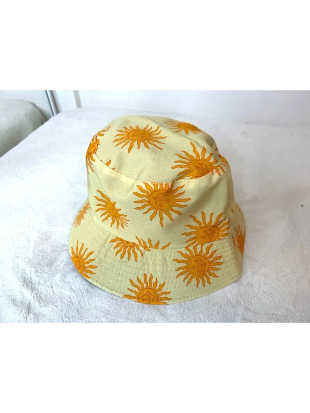 Summer Orange Celestial Sun Boho Sunhat Bucket Hat Adult OSFM Vacation Sunshine